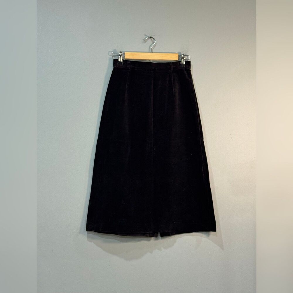 Brown Vintage Panther Brushed Cotton Midi Skirt Size 9/10 EUC